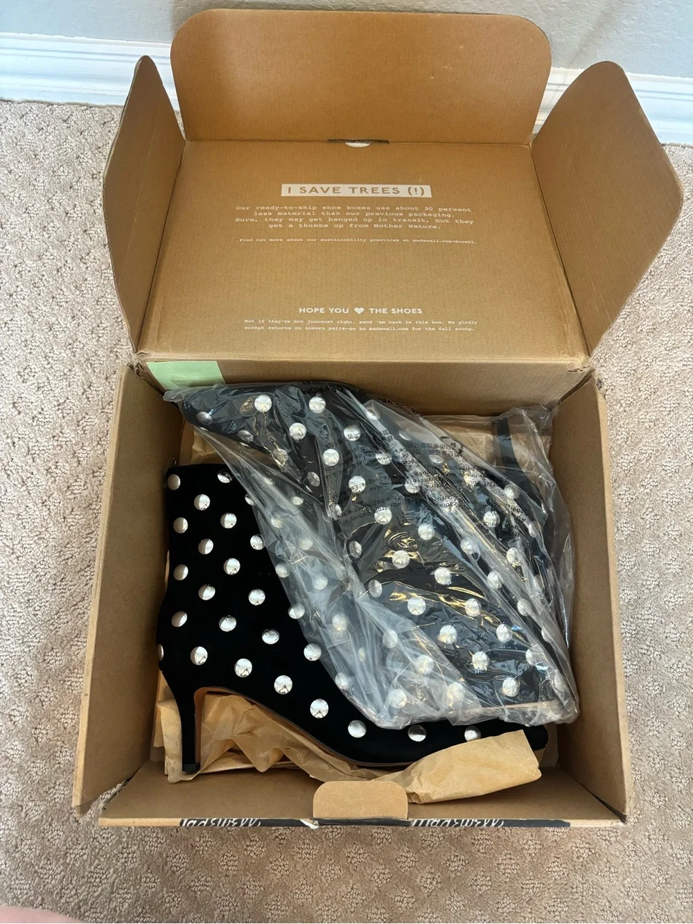 Madewell Snip-Toed Ankle Boots in Studded Suede
